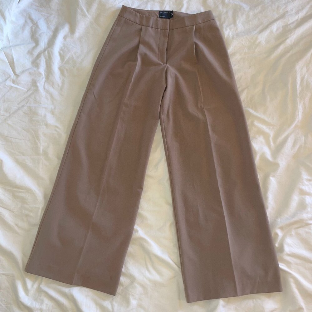 Asos design tan wide leg pants